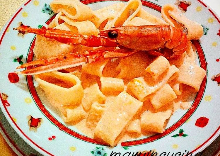 Ricetta Calamarata Con Crema Di Scampi Di Maryincucina Cookpad