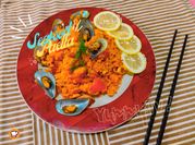 A picture of clam paella