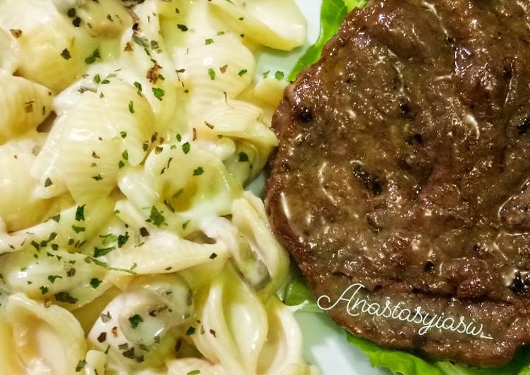 Resep Wagyu Steak with Cocciolini Carbonara Anti Gagal
