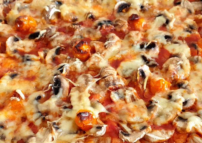 Pizza aux champignons #cuisinedumonde