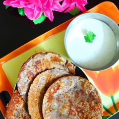 A picture of Singhara flour paratha.