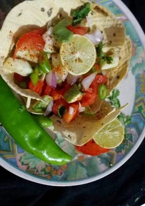 A picture of Papad katori chat.