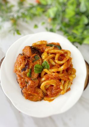 Foto resep Cumi terong saus padang