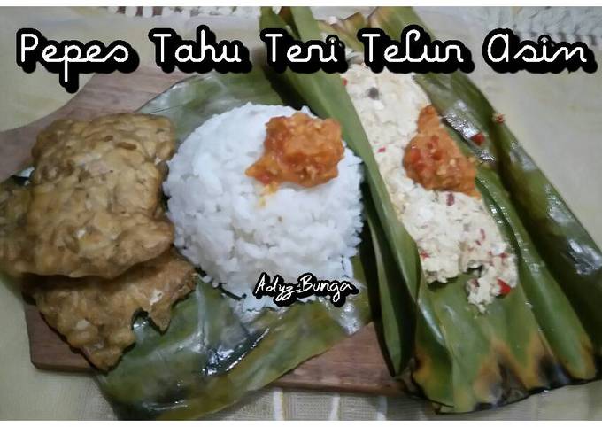 Pepes Tahu Teri Telur Asin