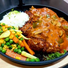 A picture of Spicy chicken steak.