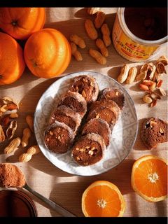 A picture of Cocoa, Orange & Peanut Cookies!!.