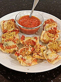 A picture of French Bread Pizza Crunch Bites.
