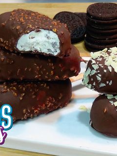 Una foto de Helados Magnum caseros