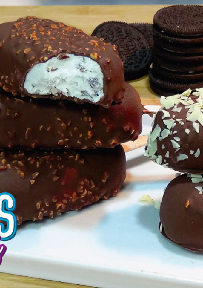 Una foto de Helados Magnum caseros