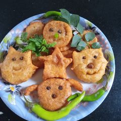 A picture of Potato Smileys (Kids Favourite Evening Snacks).