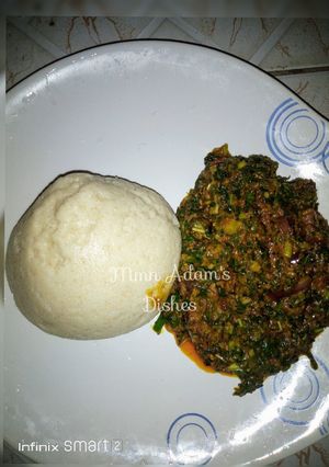 A picture of Semo with G/nut veggy soup.
