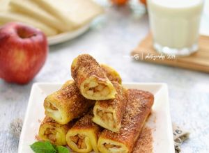 Foto resep Apple Pie French Toast Roll-Ups / Roti Bakar
