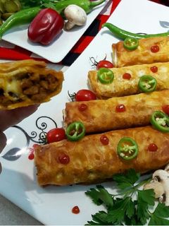 عکسی از دستور رول گوشت و قارچ