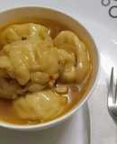 Veg momo soup