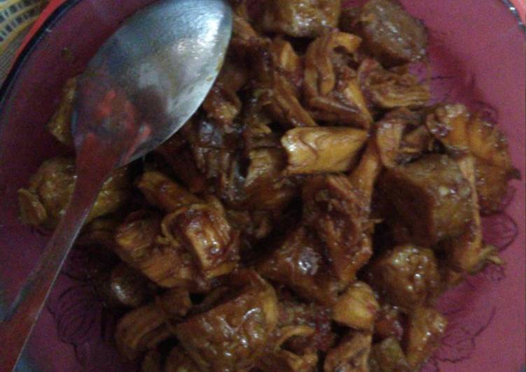 Suwar suwir dada ayam dan tempura kecap pedas manis simple 🙂✌