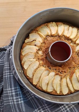 A picture of Rustic Apple Bundt Cake with Oat Flour.