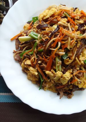 【一人食】木須炒麵 的食譜成品照片
