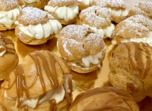 Una foto de Lionesas en Airfryer rellenas de chocolate blanco y galletas speculoos