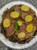 Tagine of Grape Leaves with Beef Slices