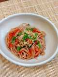 Bún gạo lứt xào sốt cà chua