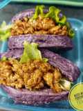 Roti Kukus Pontianak Ubi Ungu Isi Ayam Teriyaki