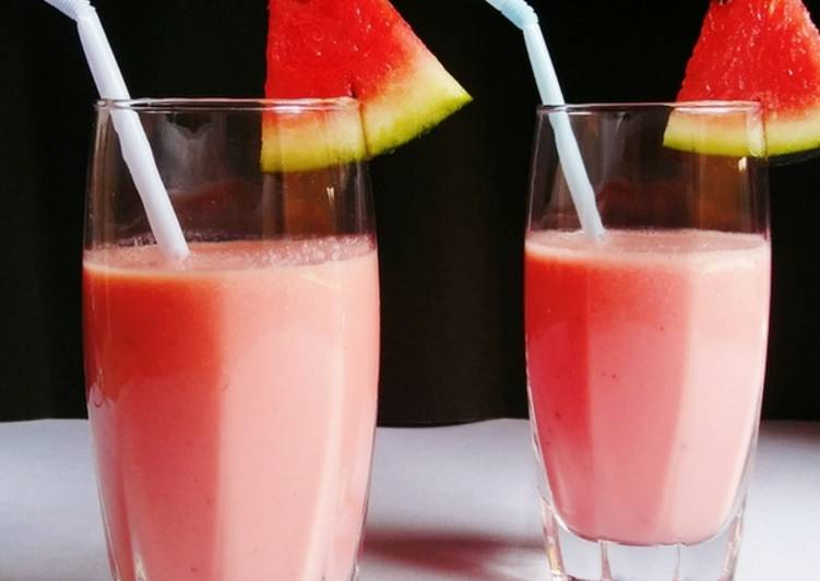 Simple Way to Make Homemade Watermelon Smoothie - Healthy and Delicious