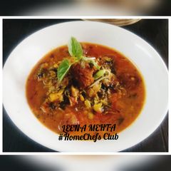 A picture of Vaal bhaji with Chana Muthia.