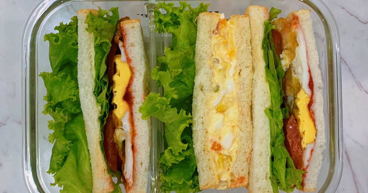Cách làm bánh mì sandwich kẹp trứng cho bữa sáng ngon và tiện lợi