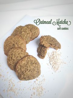 Foto resep Matcha Oatmeal Soft Cookies