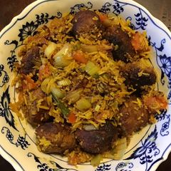 A picture of California Farm Spiced Lamb Fried Rice.