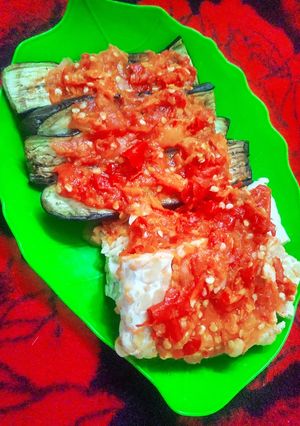 Foto resep Sambel tempe rebus dan terong bakar(menu diet)