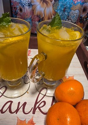 A picture of Orange Mojito Mocktail.