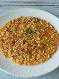 Risotto con zucca menta e granella di pistacchio