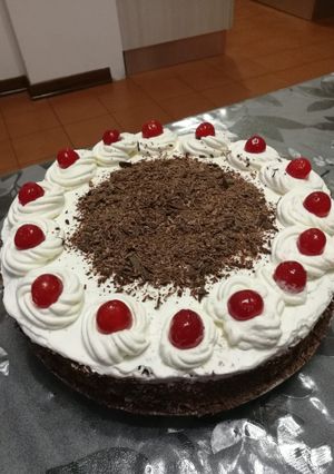 A picture of Black forest Cake.