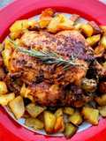 Pollo arrosto con paprika e patate
