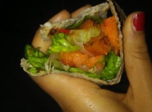 Una foto de Tremendos wraps veganos y saludables