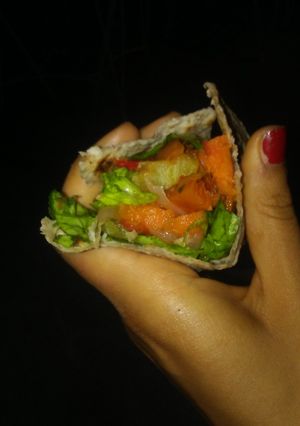 Una foto de Tremendos wraps veganos y saludables