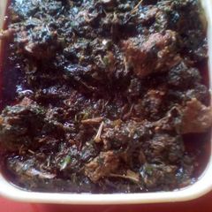 Afang soup A picture of Afang soup.