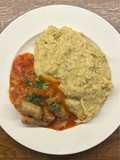 Polenta taragna con sugo di salsiccetta e funghi