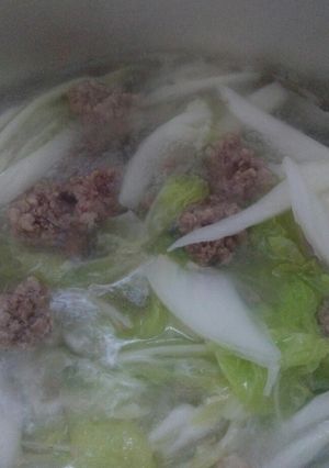 Hình của món Canh cải thảo thịt băm.