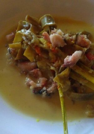 Foto resep Menu Diet: Gulai Jantung Pisang Bandeng Suwir