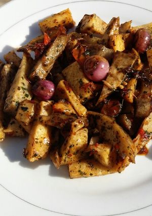 A picture of Stir fried yam fingers #kanostate.