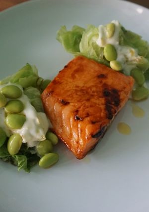Foto resep Pan Seared Salmon Madu With Lemon