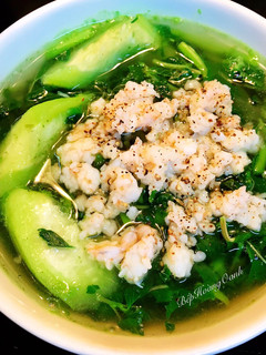Hình của món Canh Mồng Tơi+Rau Dền+Mướp Nấu Tôm.