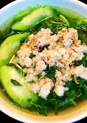 Hình của món Canh Mồng Tơi+Rau Dền+Mướp Nấu Tôm.