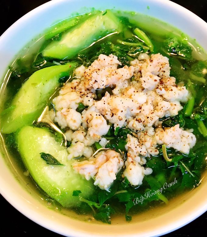 Hình của món Canh Mồng Tơi+Rau Dền+Mướp Nấu Tôm.