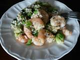 Quick recipe! Shrimp and brussels sprout risotto
