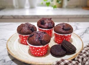 Foto resep Chocolate Muffin with Oreo - no mixer