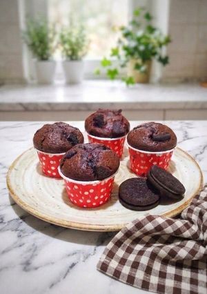 Foto resep Chocolate Muffin with Oreo - no mixer