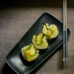 A picture of Leftover Japanese rice in Sushi.